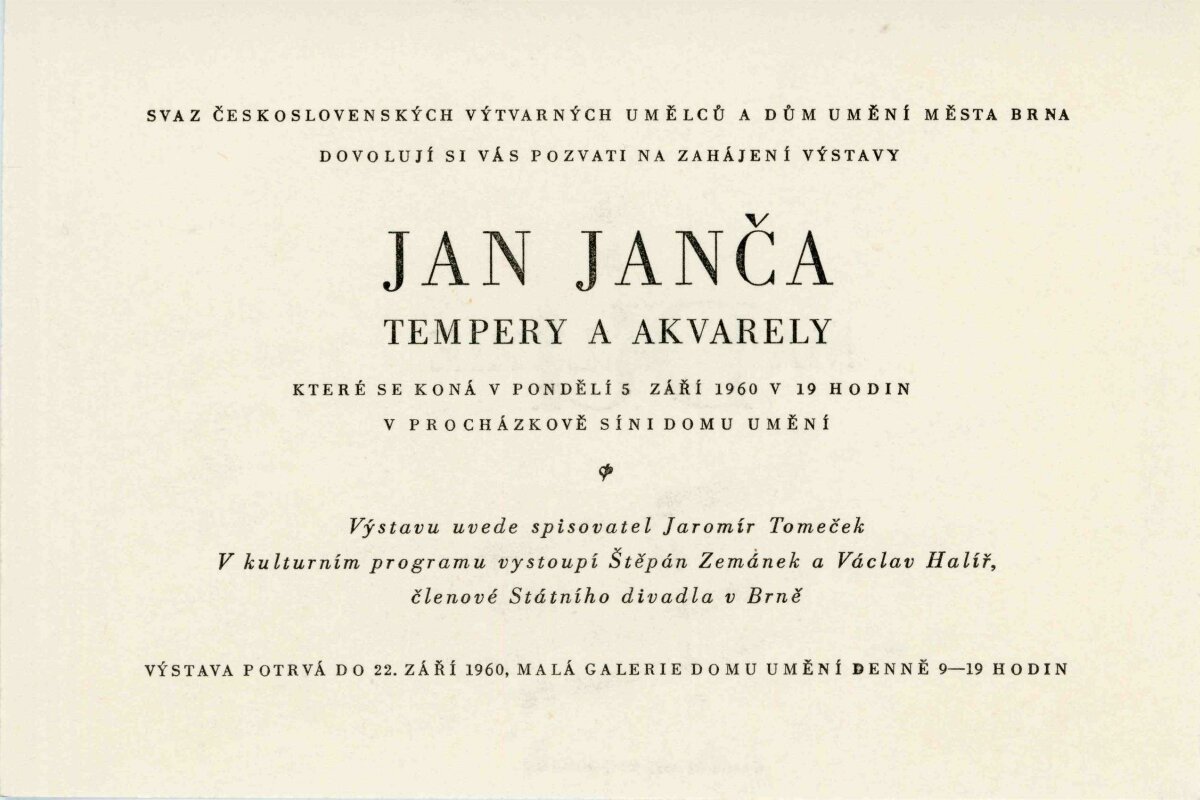 Jan Janča – tempery a akvarely